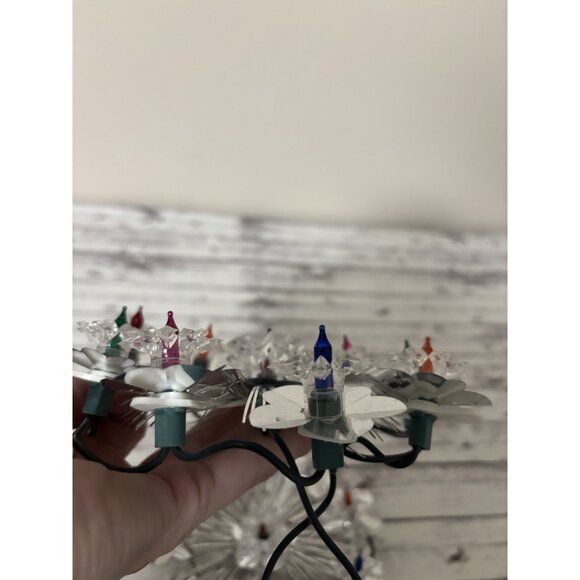 PAIR Christmas Wall Hanging Tree Toppers Snowflake Decor Multicolored Lights 6” - Picture 5 of 15